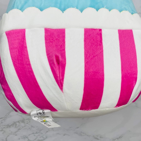 Squishmallows Hello Kitty Tuxedosam Sam Milkshake 12" Plush Sanrio Blue Pillow - Picture 14 of 14